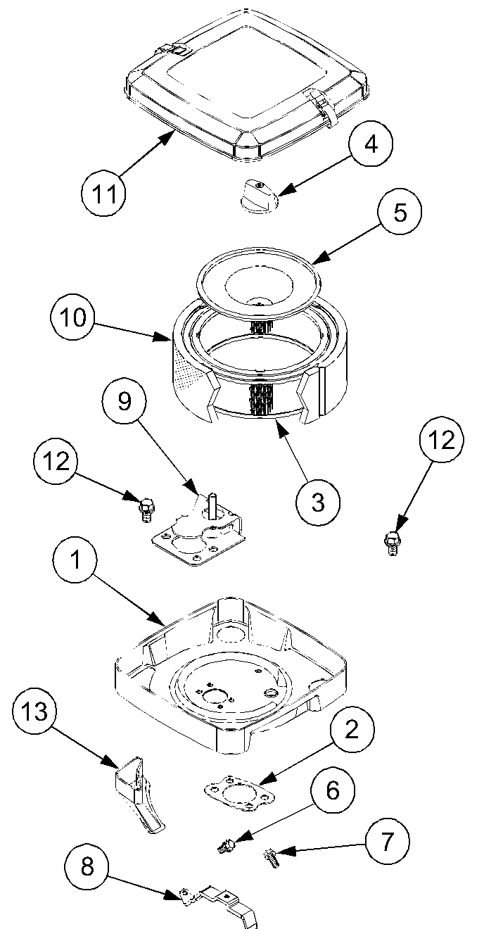 Air Cleaner Diagram and Parts List for LT2180 13A254G710-13A254G712 Cub Cadet Lawn Tractor